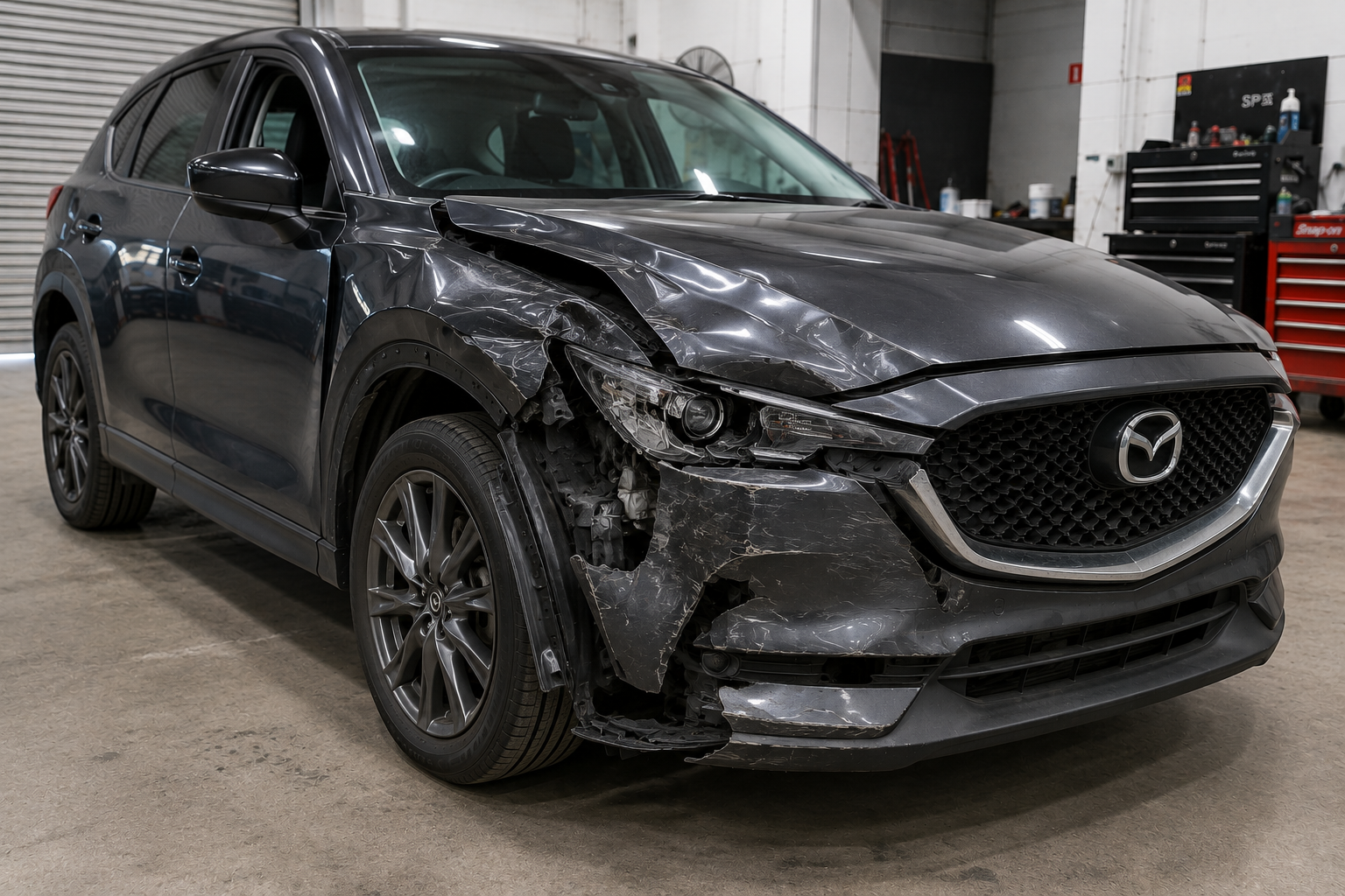 Mazda CX-5 Rear body Damage Repair before repair