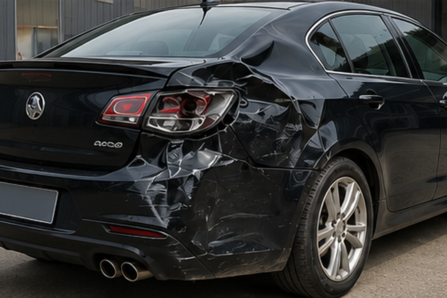 Holden Commodore before repair